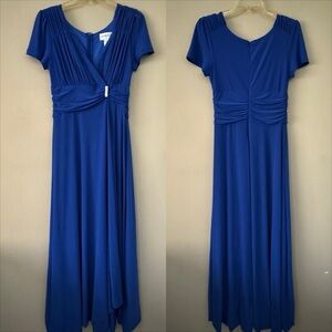 Anny Lee Royal Blue Fit and Flare Column Shape Dress M
